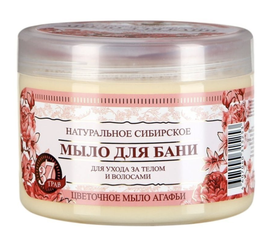 Бабушка Агафья мыло д/бани 500мл.цветочное