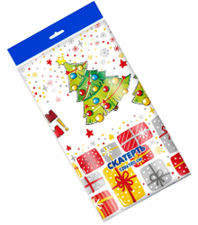 Скатерть 120х180 "НГ Карусель подарков"