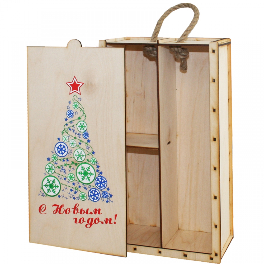 Ящик выдвижной с джутовой ручкой 350х190х97