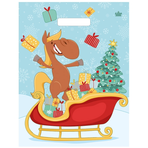 Пакет проруб ручка 31х40 НГ  "Веселье" 30мкр./50/