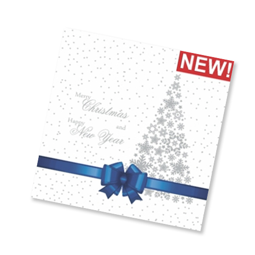 Салфетки 3-сл. 33х33см НГ "Подарок Синяя лента" 20шт.