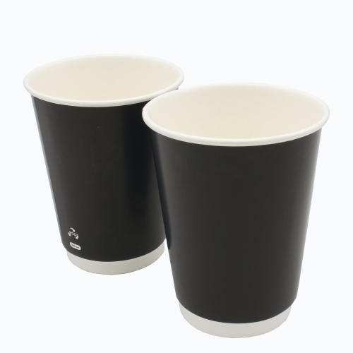 Стакан (бум) 300/355мл д/гор "Чёрный" двухслойный /25шт/