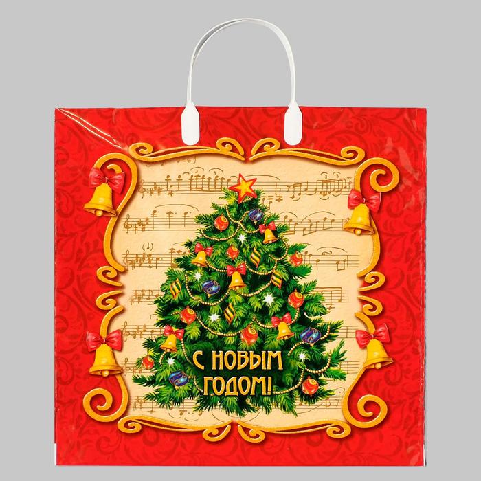 Н.Г. Пакет ПВД 38х35 "Праздничные нотки" 90мкм пласт ручка