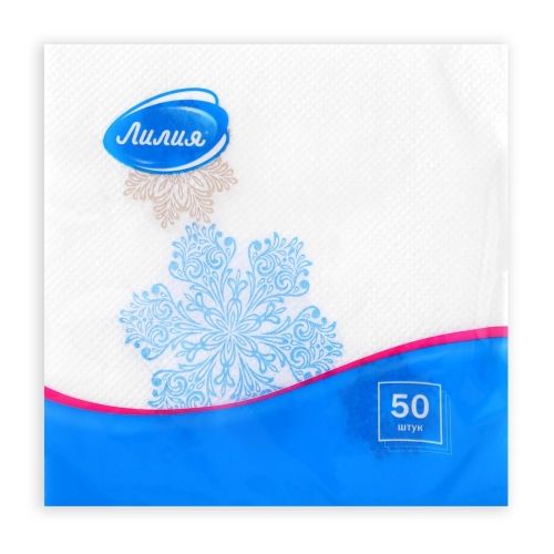 Салфетки 1-сл. 24х24см НГ "Вальс снежинок" 50 шт.