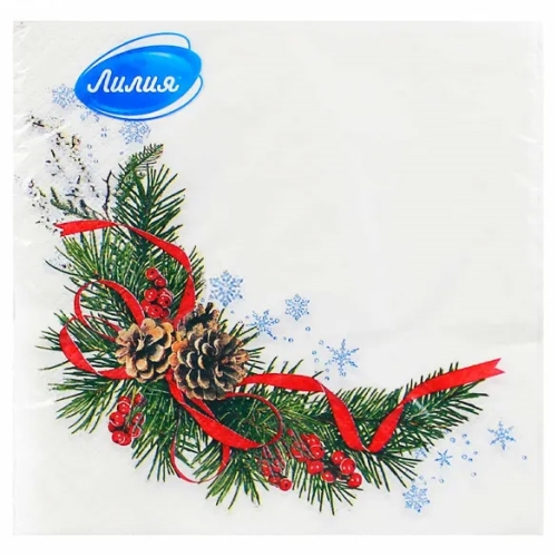 Салфетки 2-сл. 33х33см НГ "Хвойная" 20шт.