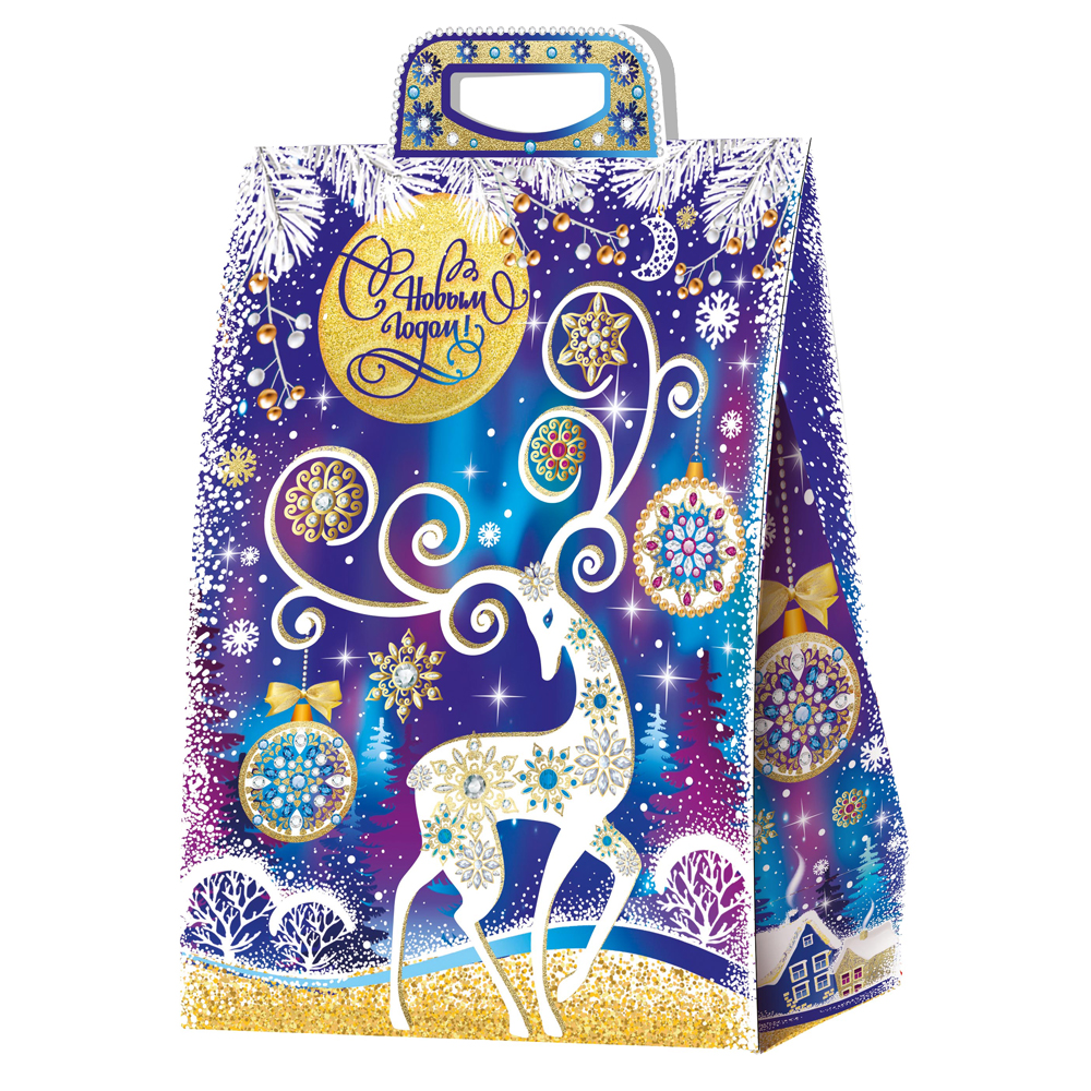 Коробка подарочн. 2 кг"Сияние"с тиснением (230х100х330/375мм)