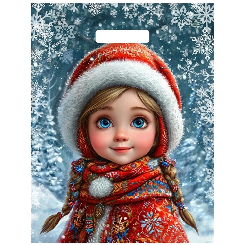 Пакет проруб ручка 31х40 НГ  "Снегурушка" 30 мкр.Тико /50/