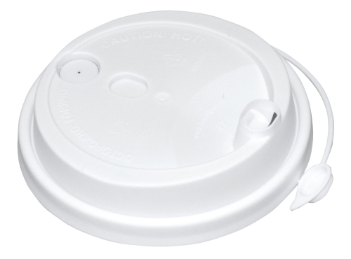 Крышка д/гор  д-80мм с закрыв.носиком БЕЛАЯ /50/ ВЗЛП