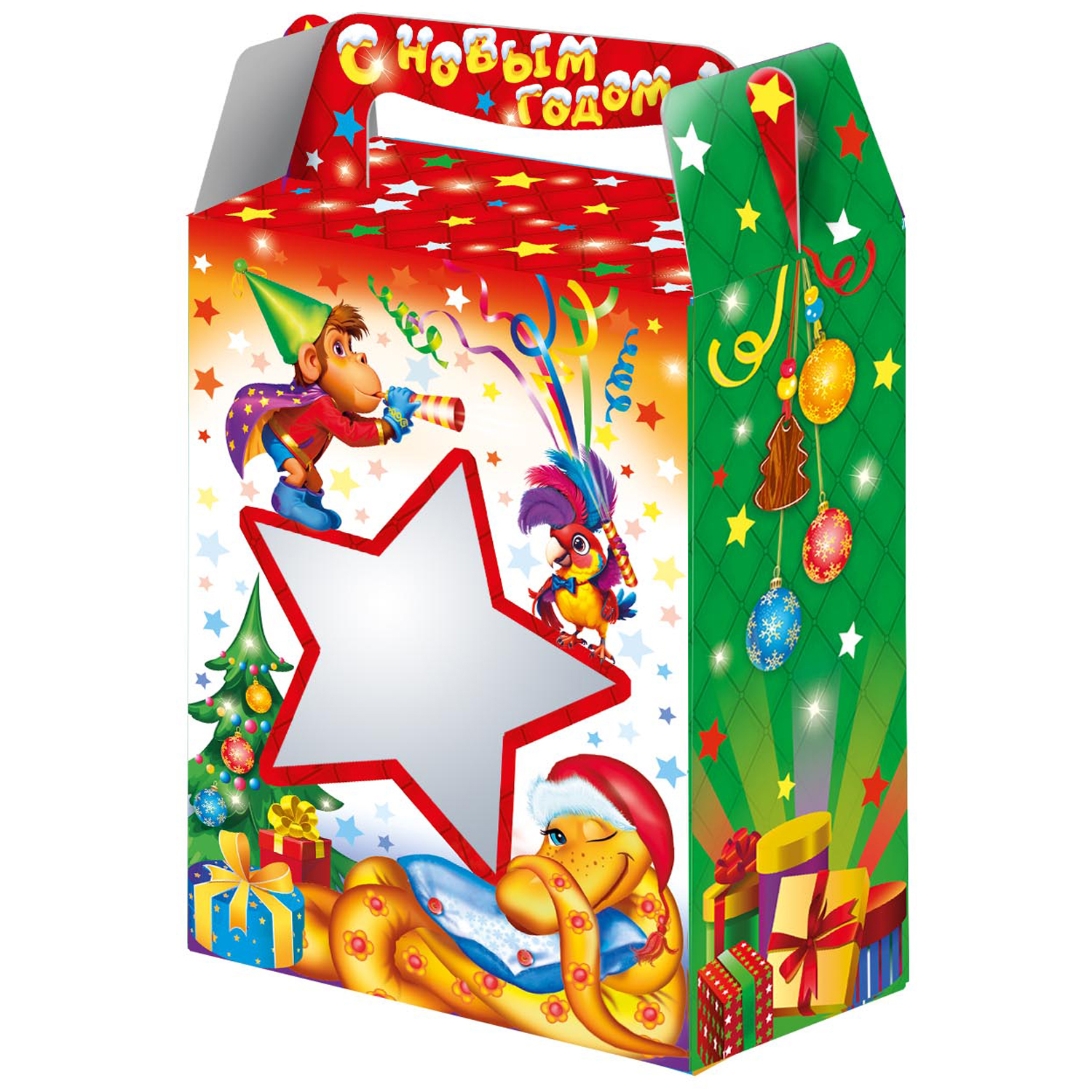 Коробка подарочн. 1 кг"Настроение "  с окном