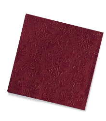 Салфетки 3-сл. 33х33см Bouquet Барокко Бордовый 16шт.