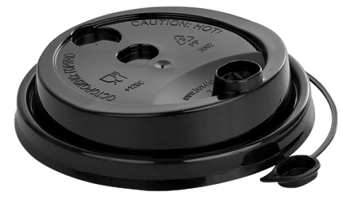 Крышка д/гор  д-80мм с закрыв.носиком ЧЁРНАЯ (50) ВЗЛП