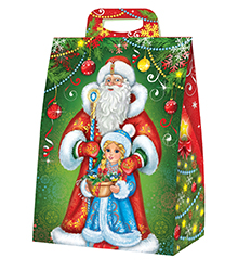 Коробка подарочн. 2 кг"Поздравление" (230х100х330/375мм)