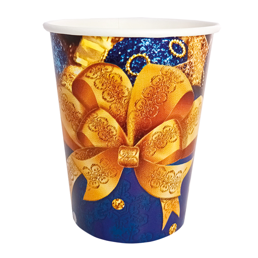 FIESTA Стакан бум.250мм "Бант" (набор 6шт/уп)