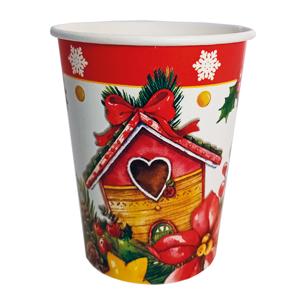 FIESTA Стакан бум.250мм "НГ Декор" (набор 6шт/уп)