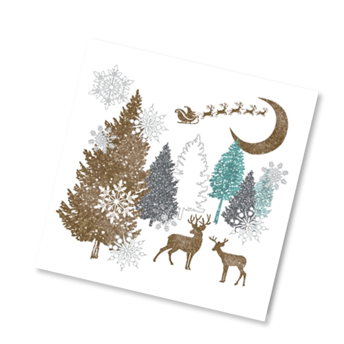 Салфетки 3-сл. 33х33см НГ "Золотой месяц" 20шт.