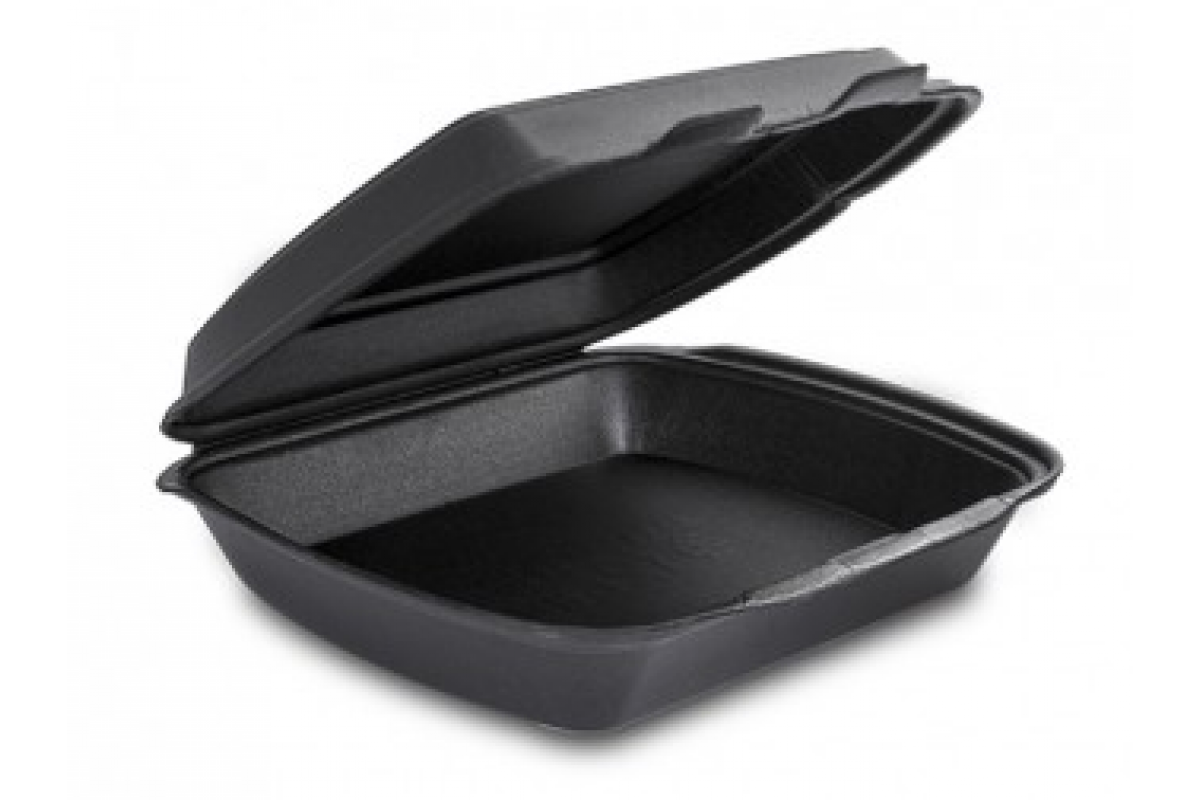 Ланч-бокс 1-секц.ЧЁРНЫЙ 245*210*60 Н  /100 шт./