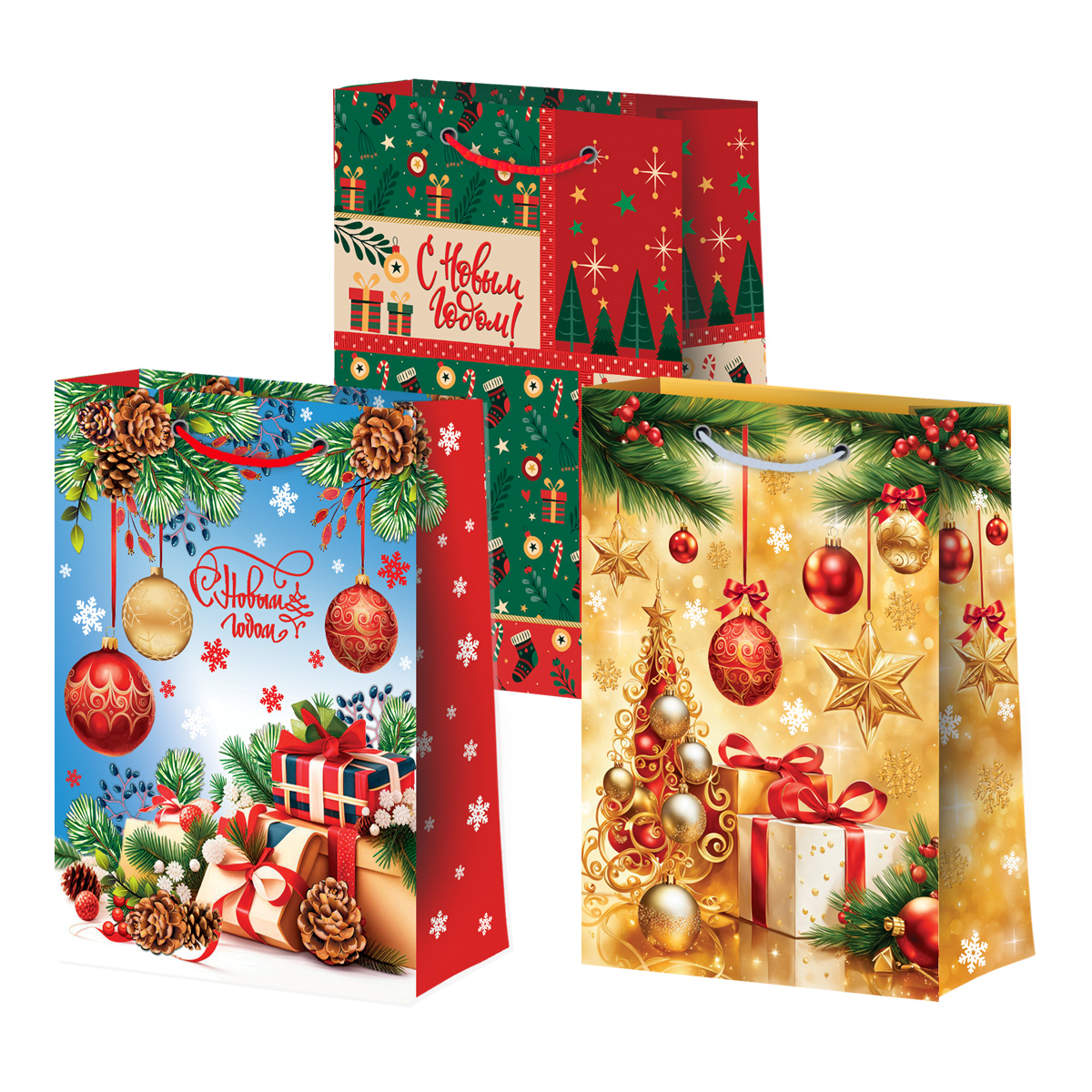 НГ Пакет ламинир. 14х20х7 НГ Микс №2 (4 дизайна)