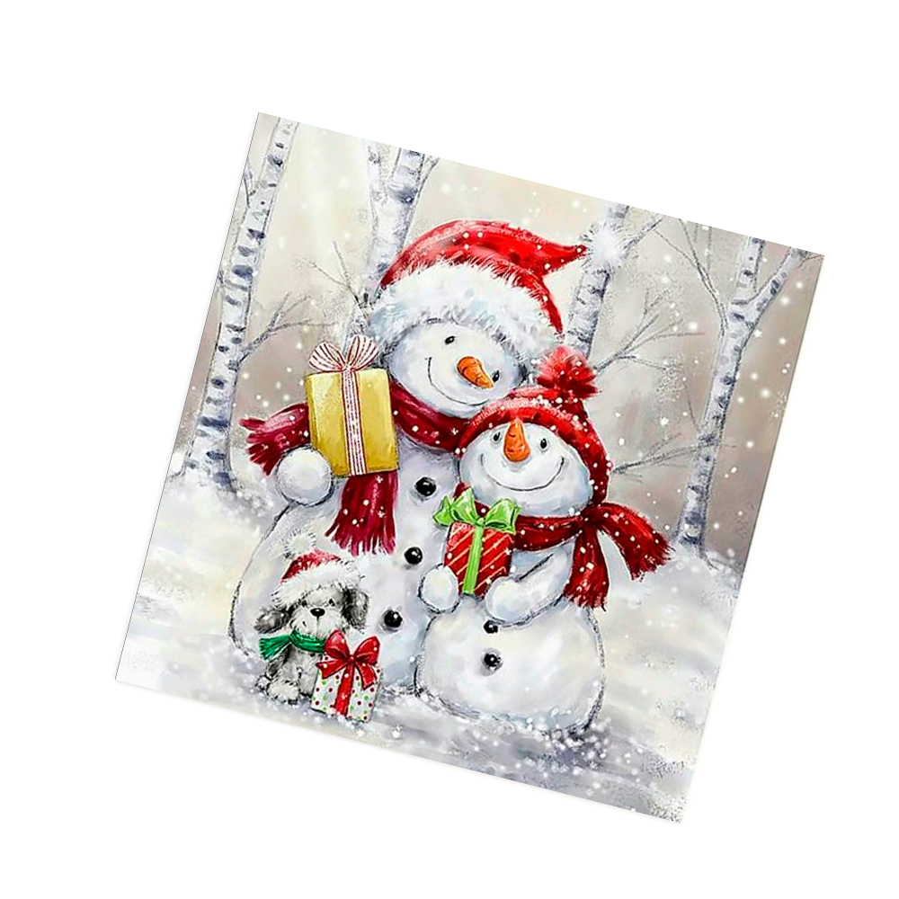 Салфетки 3-сл. 33х33см НГ "Добрые снеговики" 20шт.