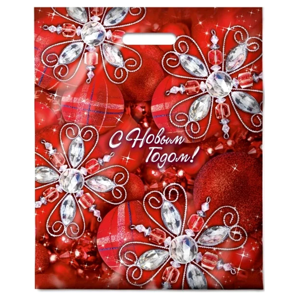 Пакет проруб ручка 38х47 60 мкр ПВД "Ажур" ламинир./50/