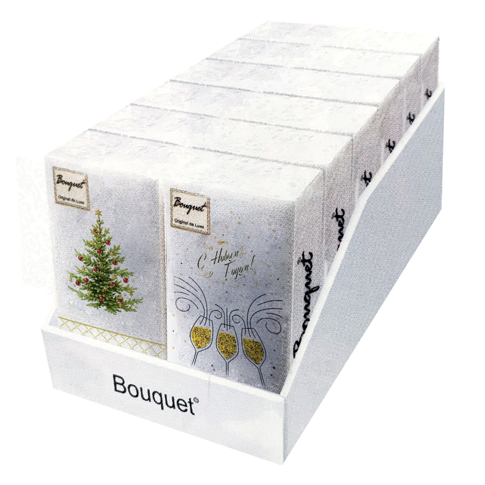 Салфетки 2-сл. 33х33см 1/8 НГ "С Новым Годом" 20шт.