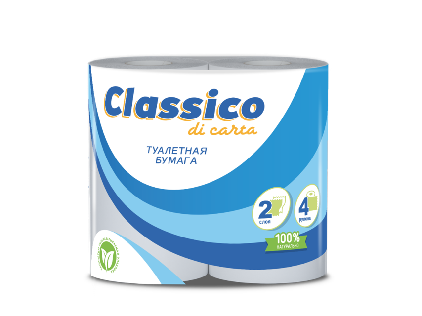 Туалетная бумага Classico di carta 2сл 4рулона