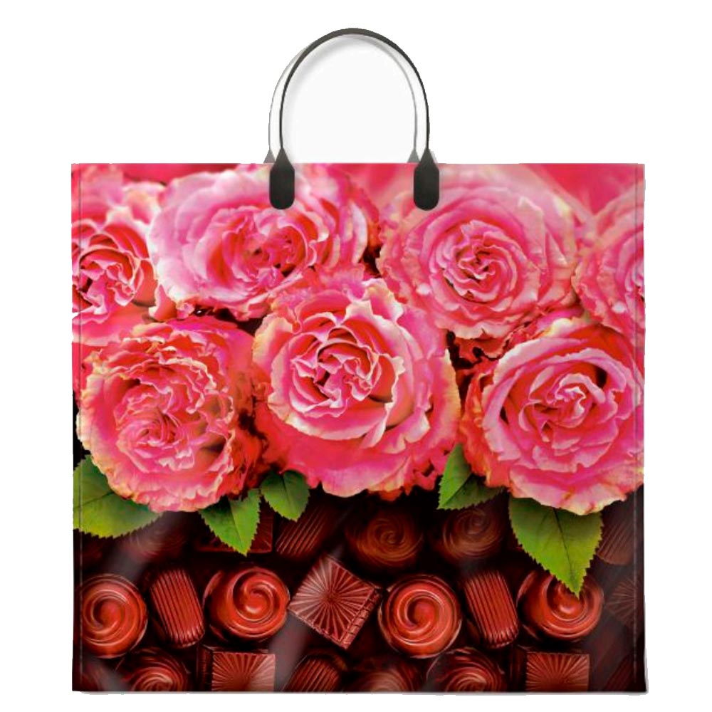 Пакет ПВД пласт.ручка 37х34 80мкм "Сладкий аромат"