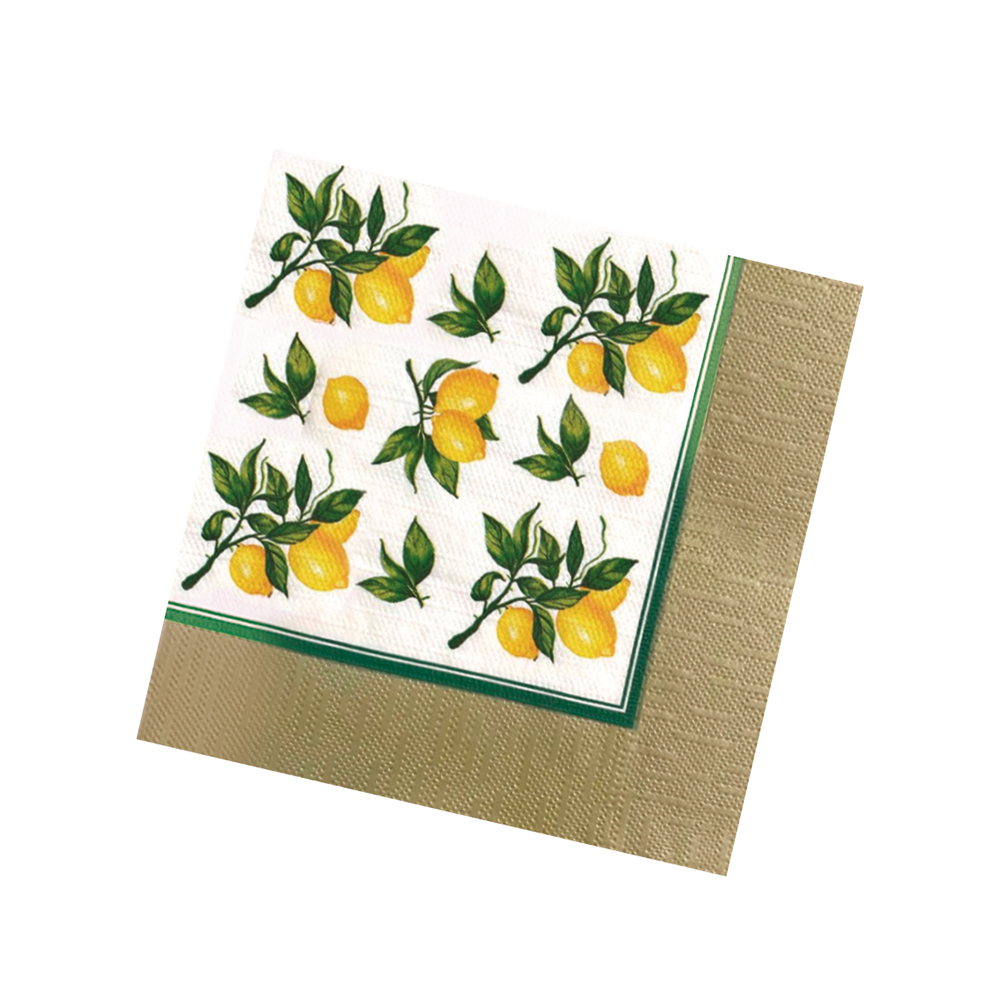 Салфетки 3-сл. 33х33см "Скатерть с лимонами" 20шт.