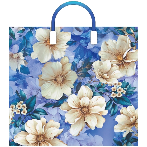 Пакет ПВД пласт.ручка 38х34 глянец"Меланж"90мкм