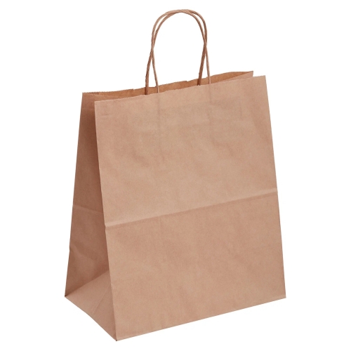 Пакет бумажный крафт с кручёной ручкой 260х150х350 90г/м2